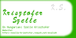 krisztofer szelle business card